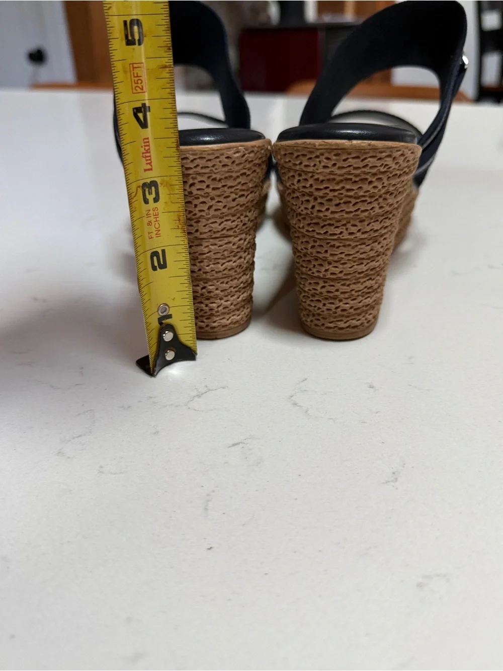 Women’s Navy Elastic Strap Wedge Sandals